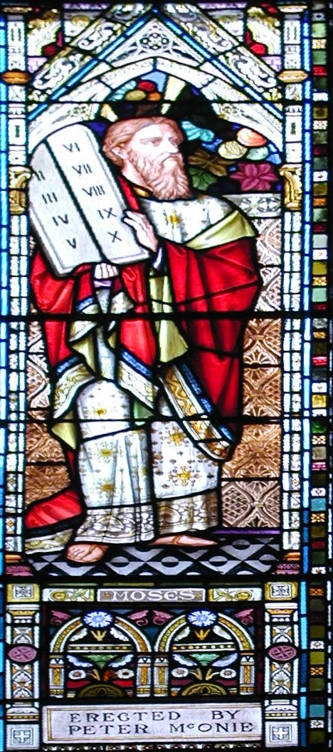 Moses holding the Tablets of the Law